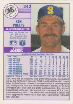 1989 Score - Promos #242 Ken Phelps Back