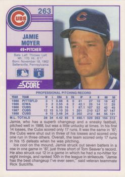 1989 Score - Promos #263 Jamie Moyer Back
