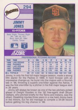 1989 Score - Promos #294 Jimmy Jones Back