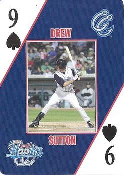 2007 Corpus Christi Hooks Playing Cards #9♠ Drew Sutton Front