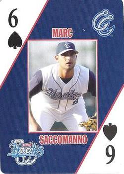2007 Corpus Christi Hooks Playing Cards #6♠ Mark Saccomanno Front