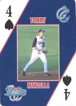 2007 Corpus Christi Hooks Playing Cards #4♠ Tommy Manzella Front