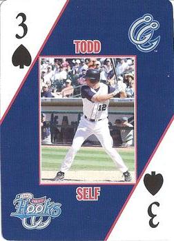 2007 Corpus Christi Hooks Playing Cards #3♠ Todd Self Front