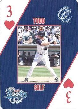 2007 Corpus Christi Hooks Playing Cards #3♥ Todd Self Front