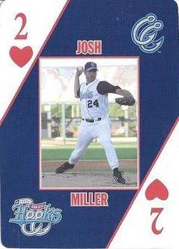 2007 Corpus Christi Hooks Playing Cards #2♥ Josh Miller Front