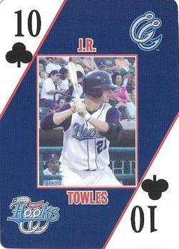 2007 Corpus Christi Hooks Playing Cards #10♣ J.R. Towles Front