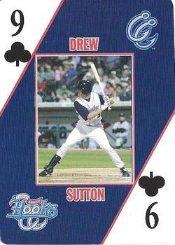 2007 Corpus Christi Hooks Playing Cards #9♣ Drew Sutton Front