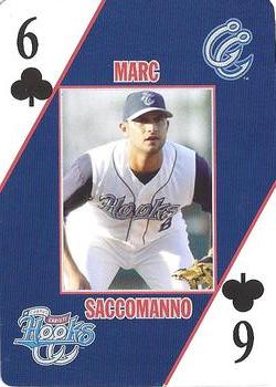2007 Corpus Christi Hooks Playing Cards #6♣ Mark Saccomanno Front