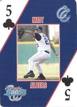2007 Corpus Christi Hooks Playing Cards #5♣ Matt Albers Front