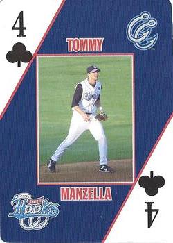 2007 Corpus Christi Hooks Playing Cards #4♣ Tommy Manzella Front