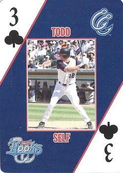 2007 Corpus Christi Hooks Playing Cards #3♣ Todd Self Front