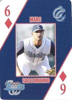 2007 Corpus Christi Hooks Playing Cards #6♦ Mark Saccomanno Front
