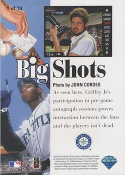 1997 Collector's Choice - Big Shots 5x7 #1 Ken Griffey Jr. Back