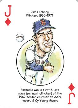 2007 Hero Decks Boston Red Sox World Champions Baseball Heroes Playing Cards #J♦ Jim Lonborg Front