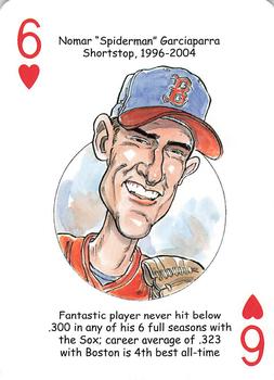 2007 Hero Decks Boston Red Sox World Champions Baseball Heroes Playing Cards #6♥ Nomar 