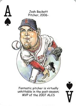 2007 Hero Decks Boston Red Sox World Champions Baseball Heroes Playing Cards #A♠ Josh Beckett Front
