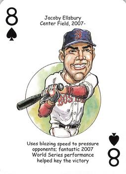 2007 Hero Decks Boston Red Sox World Champions Baseball Heroes Playing Cards #8♠ Jacoby Ellsbury Front