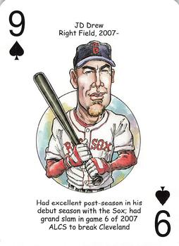 2007 Hero Decks Boston Red Sox World Champions Baseball Heroes Playing Cards #9♠ J.D. Drew Front