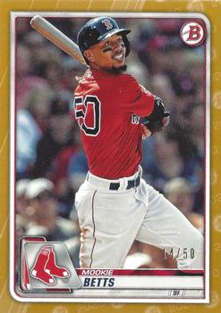 2020 Bowman - Gold #45 Mookie Betts Front
