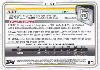 2020 Bowman - Prospects #BP-133 Grant Little Back