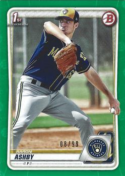 2020 Bowman - Prospects Green #BP-57 Aaron Ashby Front