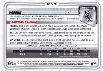 2020 Bowman - Chrome Prospects #BCP-26 Andrew Vaughn Back