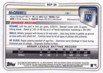 2020 Bowman - Chrome Prospects #BCP-54 Brady McConnell Back