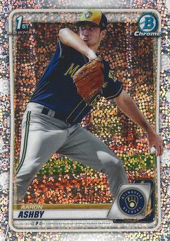 2020 Bowman - Chrome Prospects Speckle Refractor #BCP-57 Aaron Ashby Front