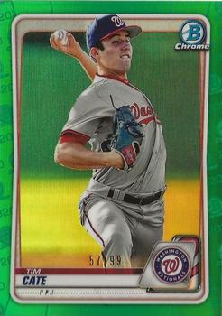 2020 Bowman - Chrome Prospects Green Refractor #BCP-83 Tim Cate Front