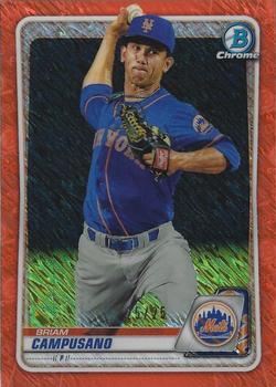 2020 Bowman - Chrome Prospects Orange Shimmer Refractor #BCP-7 Briam Campusano Front