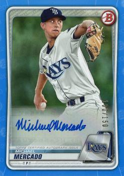 2020 Bowman - Prospect Autographs Blue #PA-MIM Michael Mercado Front