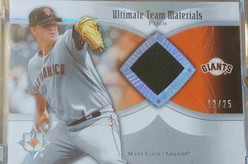 2007 Upper Deck Ultimate Collection - Ultimate Team Materials Patch #UTM-MC Matt Cain Front