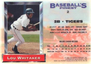 1993 Finest - Refractors #2 Lou Whitaker Back