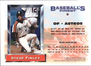 1993 Finest - Refractors #9 Steve Finley Back