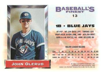 1993 Finest - Refractors #13 John Olerud Back