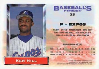 1993 Finest - Refractors #35 Ken Hill Back