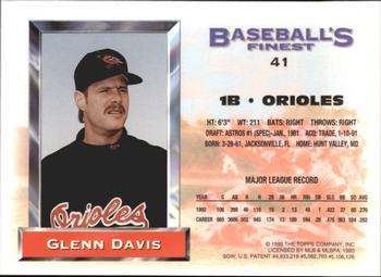 1993 Finest - Refractors #41 Glenn Davis Back