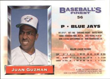 1993 Finest - Refractors #56 Juan Guzman Back