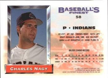 1993 Finest - Refractors #58 Charles Nagy Back