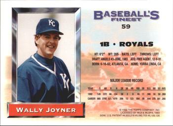 1993 Finest - Refractors #59 Wally Joyner Back