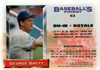 1993 Finest - Refractors #63 George Brett Back