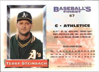 1993 Finest - Refractors #67 Terry Steinbach Back