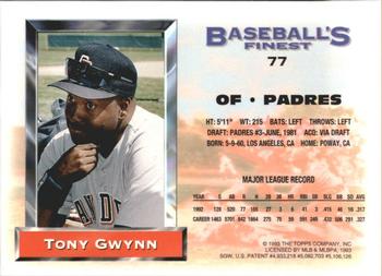 1993 Finest - Refractors #77 Tony Gwynn Back