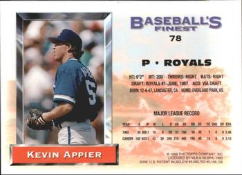 1993 Finest - Refractors #78 Kevin Appier Back