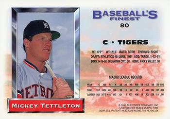 1993 Finest - Refractors #80 Mickey Tettleton Back