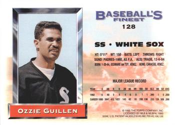 1993 Finest - Refractors #128 Ozzie Guillen Back