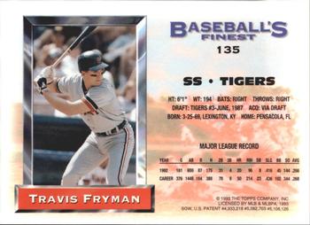 1993 Finest - Refractors #135 Travis Fryman Back