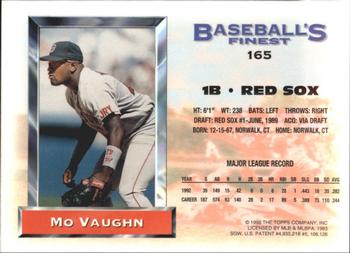 1993 Finest - Refractors #165 Mo Vaughn Back