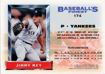 1993 Finest - Refractors #174 Jimmy Key Back