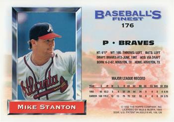 1993 Finest - Refractors #176 Mike Stanton Back